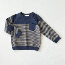 Load image into Gallery viewer, Milan Baby Raglan Pullover Top Sweater Knit (Organic Cotton): Earth Brown Heather