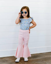 Load image into Gallery viewer, Barbie Denim Bell Bottoms - Distressed Pink