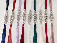 Load image into Gallery viewer, Girls Diamante Sash Belt - Cherry Red
