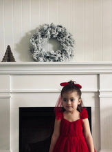 Load image into Gallery viewer, Chloe Red Flutter Sleeve Dress