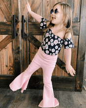 Load image into Gallery viewer, Barbie Denim Bell Bottoms - Distressed Pink