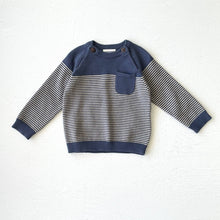 Load image into Gallery viewer, Milan Baby Raglan Pullover Top Sweater Knit (Organic Cotton): Earth Brown Heather