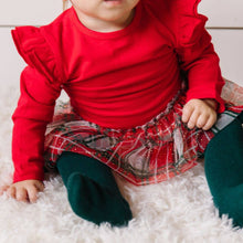 Load image into Gallery viewer, Christmas Plaid Long Sleeve Tutu Bodysuit - Holiday Baby