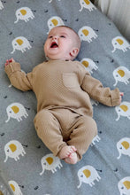 Load image into Gallery viewer, Milan Baby Raglan Pullover Top Sweater Knit (Organic Cotton): Earth Brown Heather