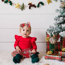 Load image into Gallery viewer, Christmas Plaid Long Sleeve Tutu Bodysuit - Holiday Baby