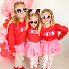 Load image into Gallery viewer, XOXO Patch Valentine's Day Sweatshirt -Kid's Valentine's Day