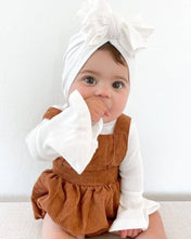 Load image into Gallery viewer, Dolly Suspender Bubble Romper - Praline Corduroy