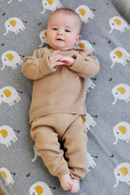 Load image into Gallery viewer, Milan Baby Raglan Pullover Top Sweater Knit (Organic Cotton): Earth Brown Heather