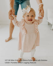 Load image into Gallery viewer, Milan Ruffle Bobble Baby Sweater Knit Dress (Organic Cotton): Cream