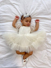 Load image into Gallery viewer, Charlotte Ivory Puff Sleeve Romper