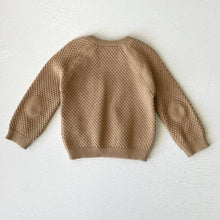 Load image into Gallery viewer, Milan Baby Raglan Pullover Top Sweater Knit (Organic Cotton): Earth Brown Heather