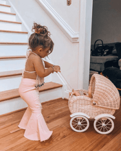 Load image into Gallery viewer, Barbie Denim Bell Bottoms - Distressed Pink