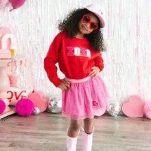 Load image into Gallery viewer, XOXO Patch Valentine's Day Sweatshirt -Kid's Valentine's Day