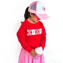 Load image into Gallery viewer, XOXO Patch Valentine's Day Sweatshirt -Kid's Valentine's Day