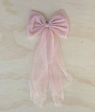 Load image into Gallery viewer, Lotus Dusty Pink Tulle Bow: Medium