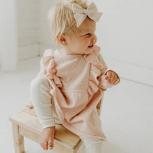Load image into Gallery viewer, Milan Ruffle Bobble Baby Sweater Knit Dress (Organic Cotton): Cream