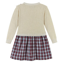 Load image into Gallery viewer, Girls Varsity Ruffle Sweater Dress