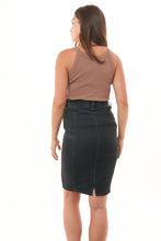 Load image into Gallery viewer, First Glance Denim Skirt - Washed Black