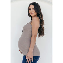 Load image into Gallery viewer, Ribbed Pop Button Maternity Tank Top