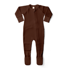 Load image into Gallery viewer, Thermal Viscose Organic Cotton Zipper Jumpsuit - Saddle