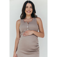 Load image into Gallery viewer, Ribbed Pop Button Maternity Tank Top