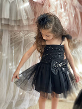 Load image into Gallery viewer, Stardust Bow Dress- Black