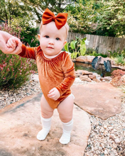 Load image into Gallery viewer, Livee Long Sleeve Velour Leotard - Umber