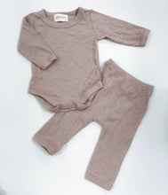 Load image into Gallery viewer, Ribbed Bodysuit and Leggings Set - Dusty Rose
