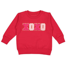 Load image into Gallery viewer, XOXO Patch Valentine's Day Sweatshirt -Kid's Valentine's Day