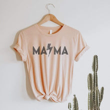 Load image into Gallery viewer, Rockin Mama Graphic T-Shirt- DUSTY BLUE