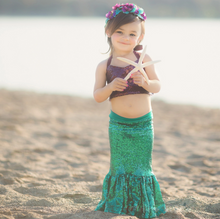 Load image into Gallery viewer, Aqua Sequin Mermaid Skirt