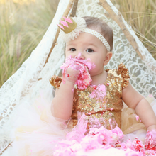 Load image into Gallery viewer, Rose Gold Sequin Leotard with Flutter Sleeves