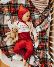 Load image into Gallery viewer, Bamboo Pixie Bonnet Baby Hat - Red