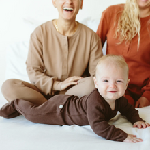 Load image into Gallery viewer, Thermal Viscose Organic Cotton Zipper Jumpsuit - Saddle