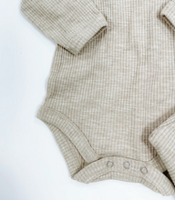 Load image into Gallery viewer, Ribbed Bodysuit and Leggings Set - Oat