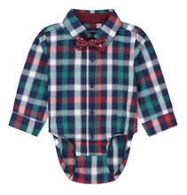 Load image into Gallery viewer, Boys Navy Holiday Sweater Vest and Pants Set