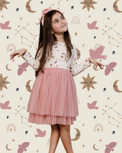 Load image into Gallery viewer, Sun, Moon, Stars Tutu Party Dress - Long Sleeved