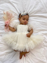 Load image into Gallery viewer, Charlotte Ivory Puff Sleeve Romper