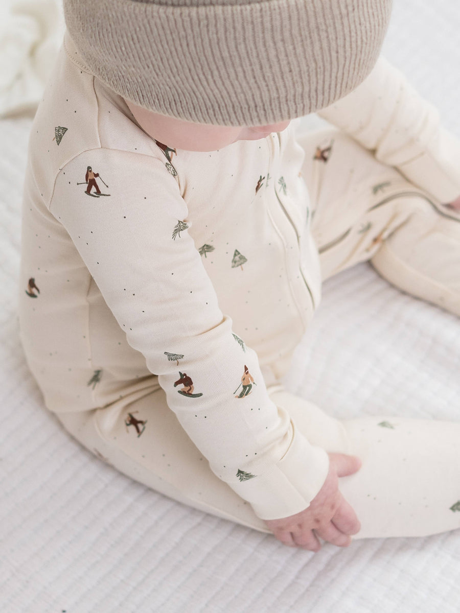 Organic Baby Peyton Zipper Sleeper - Bianca Floral / Berry main image 0