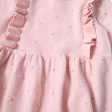 Load image into Gallery viewer, Milan Ruffle Bobble Baby Sweater Knit Dress (Organic Cotton): Cream
