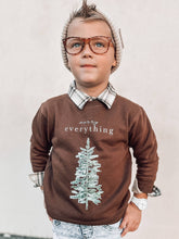 Load image into Gallery viewer, Merry Everything | Toddler Christmas Sweatshirt Brown
