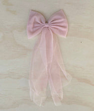 Load image into Gallery viewer, Lotus Dusty Pink Tulle Bow: Medium
