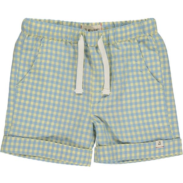 Lemon/ Blue Plaid Shorts