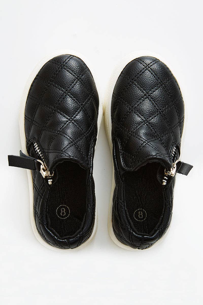 Black loafer zip sneaker