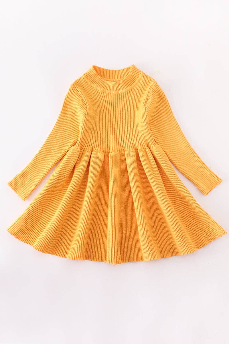 Mustard sweater dress