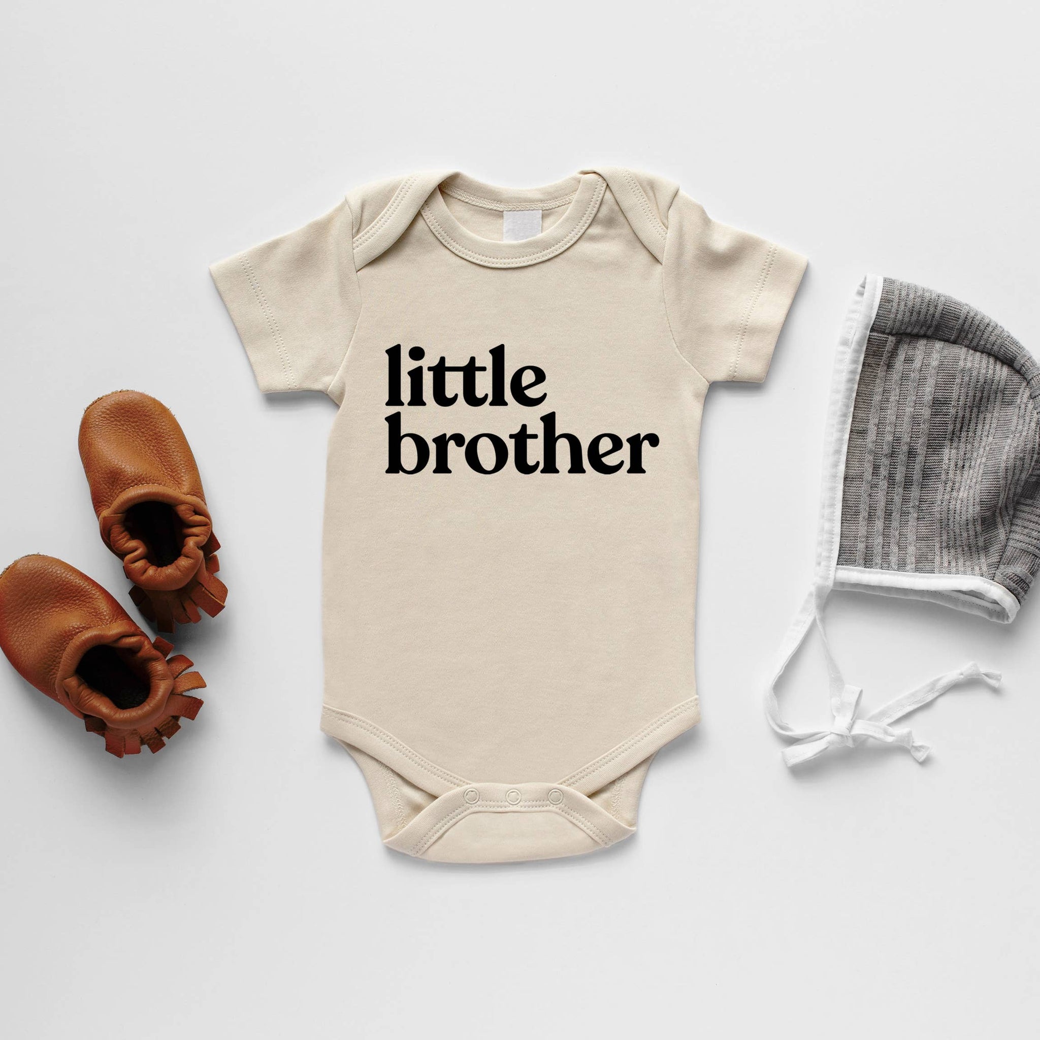 Cream Organic Little Brother Baby Bodysuit – Milk Lily Boutique