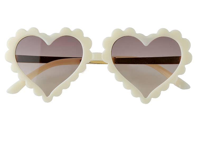 Heart Sunglasses: Ivory