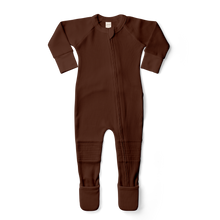 Load image into Gallery viewer, Thermal Viscose Organic Cotton Zipper Jumpsuit - Saddle
