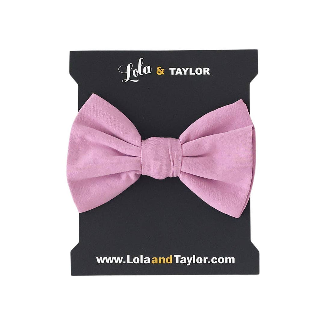Lola & Taylor Large Bow Headband - Lavender