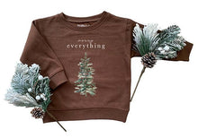 Load image into Gallery viewer, Merry Everything | Toddler Christmas Sweatshirt Brown
